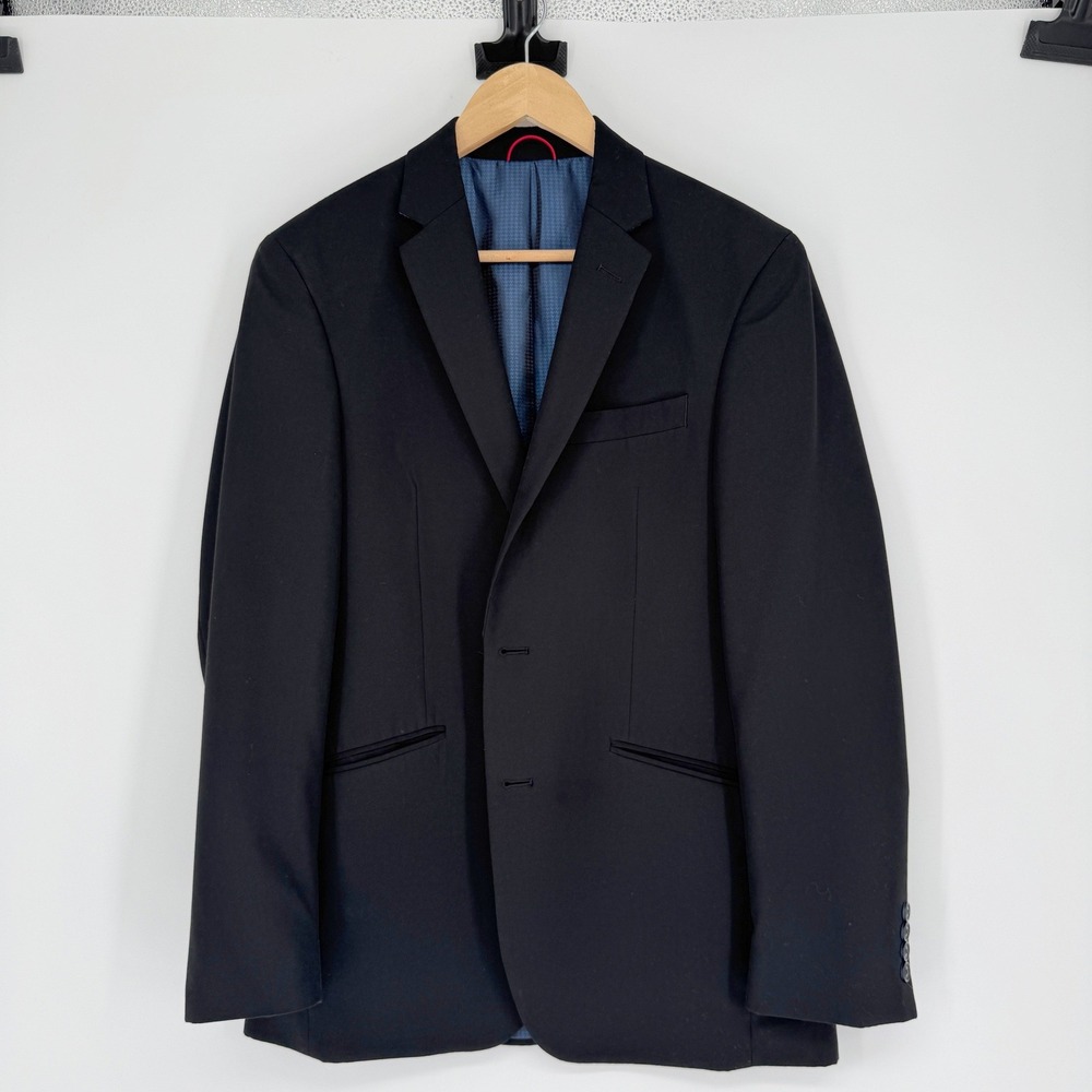 Billy London Blazer Mens 40R Black Slim Fit Dark Academia Professional Classic